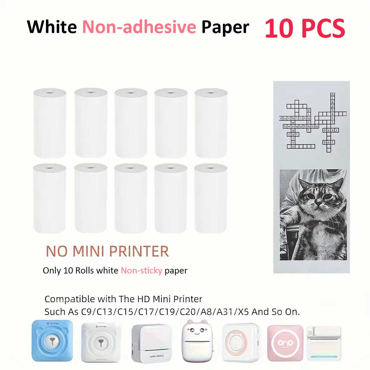 Mini Pocket Bluetooth Printer โ Inkless Thermal Sticker Printer for Photos, Notes & DIY Labels