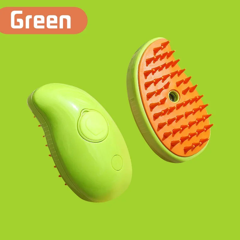 3 in 1 Steam Spray Pet Grooming Brush – Foldable, Rotatable Hair Removal & Massage Comb for Cats & Dogs
