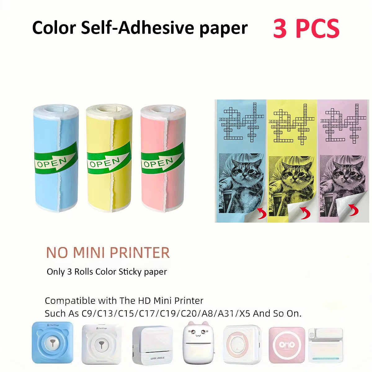 Mini Pocket Bluetooth Printer โ Inkless Thermal Sticker Printer for Photos, Notes & DIY Labels