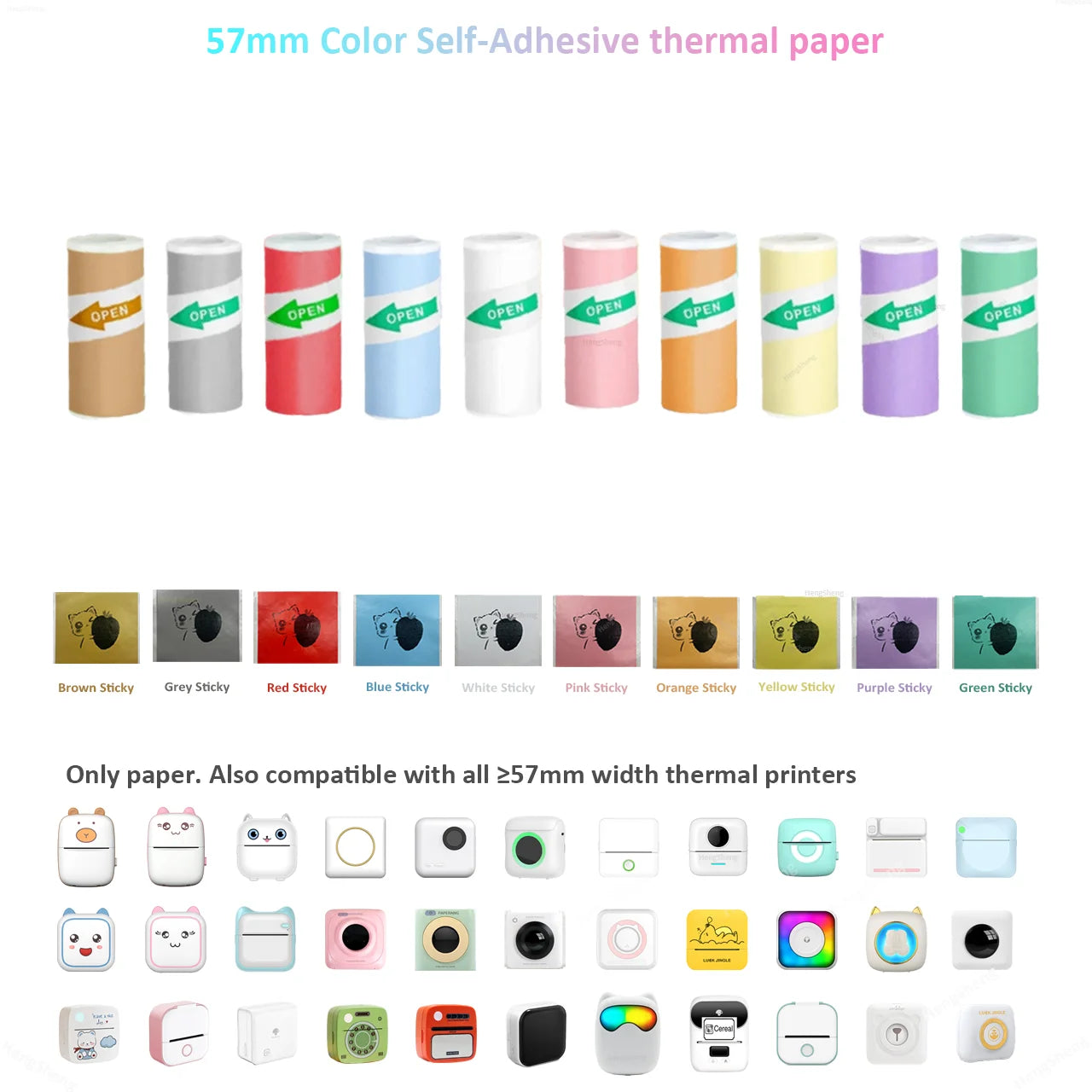 Mini Pocket Bluetooth Printer โ Inkless Thermal Sticker Printer for Photos, Notes & DIY Labels