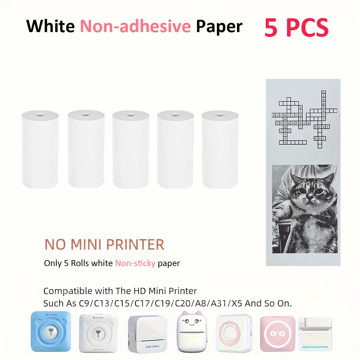 Mini Pocket Bluetooth Printer โ Inkless Thermal Sticker Printer for Photos, Notes & DIY Labels