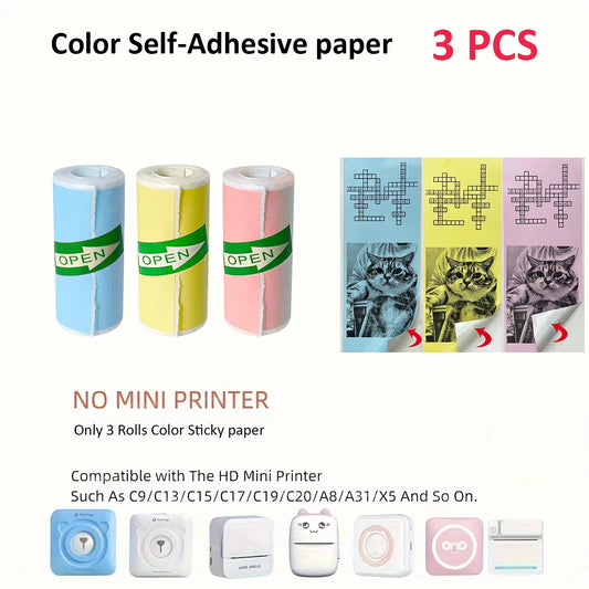 Mini Pocket Bluetooth Printer – Inkless Thermal Sticker Printer for Photos, Notes & DIY Labels